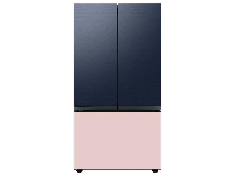 RA-F18DU3QN/AA | Bespoke 3-Door French Door Refrigerator Panel in Navy Steel - Top Panel | Samsung Business US