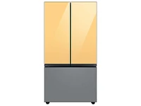 Bespoke -Door French Door Refrigerator Panel in Sunrise Yellow Glass - Top Panel Home Appliances Accessories