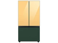 Bespoke -Door French Door Refrigerator Panel in Sunrise Yellow Glass - Top Panel Home Appliances Accessories