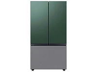 RA-F18DU3QG/AA | Bespoke 3-Door French Door Refrigerator Panel in Emerald Green Steel - Top Panel | Samsung Business US