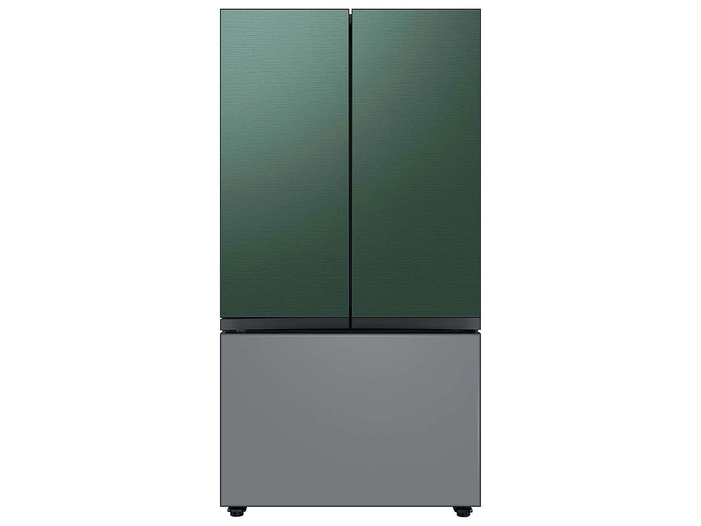 RA-F18DU3QG/AA | Bespoke 3-Door French Door Refrigerator Panel in Emerald Green Steel - Top Panel | Samsung Business US