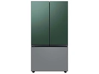 RA-F18DU3QG/AA | Bespoke 3-Door French Door Refrigerator Panel in Emerald Green Steel - Top Panel | Samsung Business US