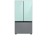 Bespoke -Door French Door Refrigerator Panel in Morning Blue Glass - Top Panel Home Appliances Accessories