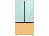 Bespoke -Door French Door Refrigerator Panel in Morning Blue Glass - Top Panel Home Appliances Accessories