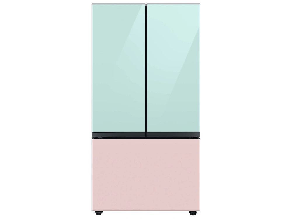 Bespoke -Door French Door Refrigerator Panel in Morning Blue Glass - Top Panel Home Appliances Accessories