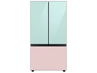 Bespoke -Door French Door Refrigerator Panel in Morning Blue Glass - Top Panel Home Appliances Accessories