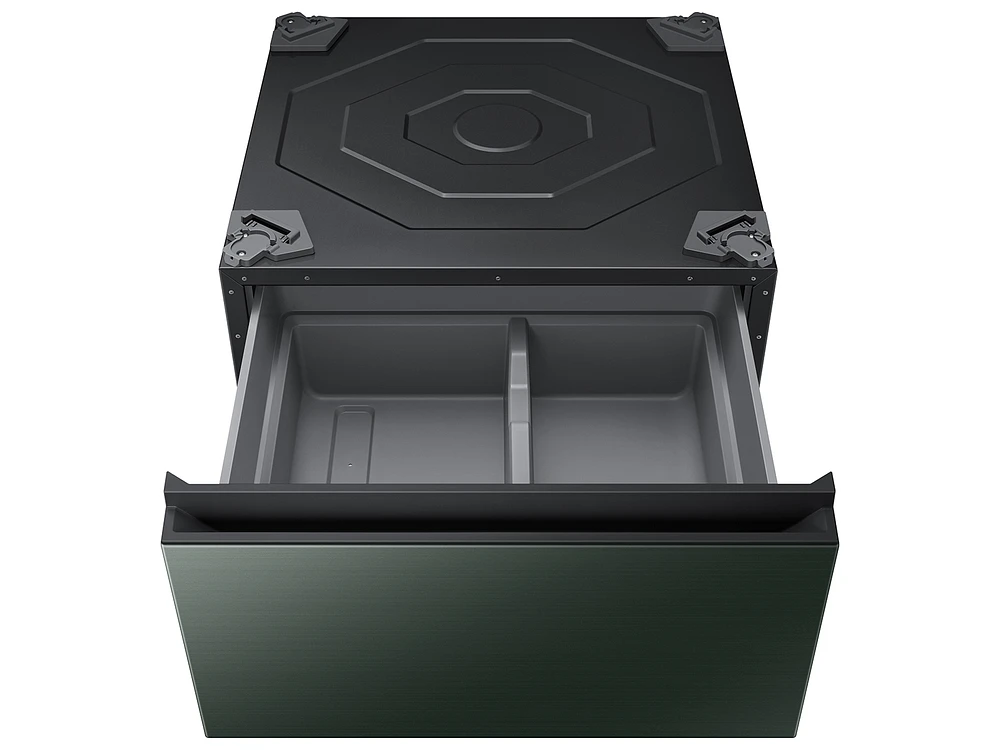 WE502NG/US | Bespoke 27" Laundry Pedestal with Storage Drawer in Forest Green | Samsung Business US