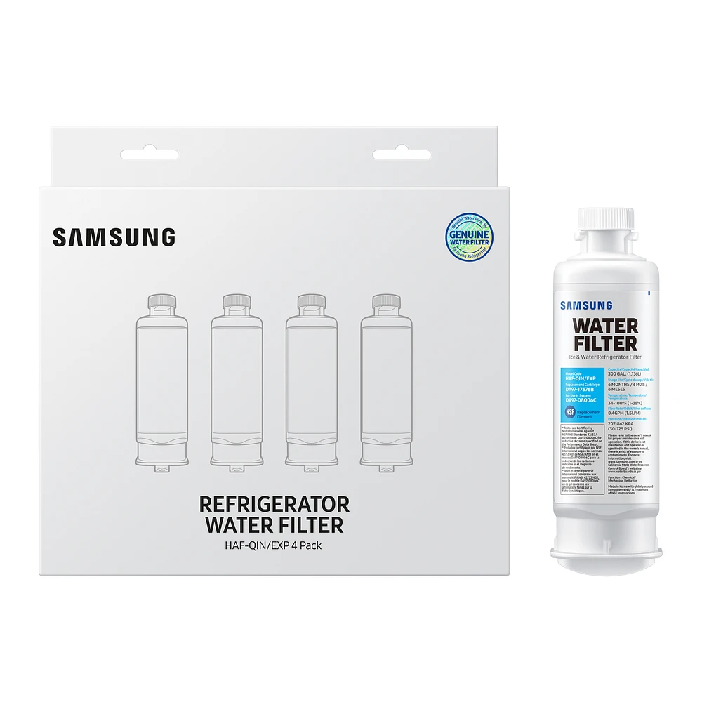 HAF-QIN-4P/EXP | HAF-QIN 4 Pack Refrigerator Water Filter | Samsung Business US