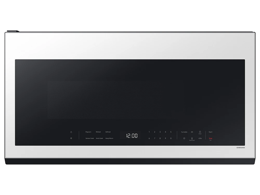 Bespoke Over-the-Range Microwave 2.1 cu. ft. in White Glass with Wi-Fi | Samsung US