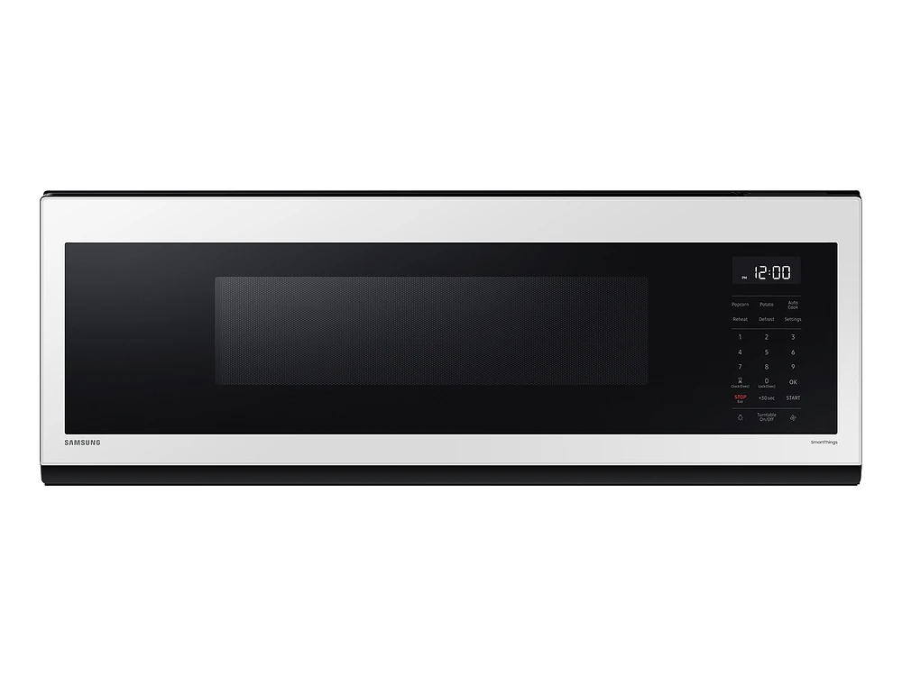 1.1 cu. ft. Bespoke Smart SLIM Over-the-Range Microwave in White Glass | Samsung US