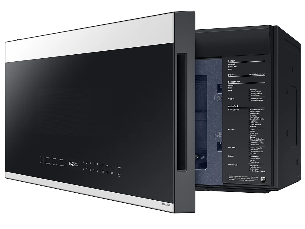 Bespoke Over-the-Range Microwave 2.1 cu. ft. in White Glass with Auto Dimming Glass Touch Controls | Samsung US