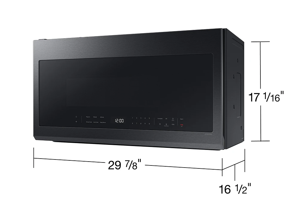 Over-the-Range Microwave 2.1 cu. ft. in Matte Black Steel with Wi-Fi | Samsung US