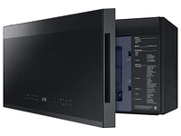 Bespoke Over-the-Range Microwave 2.1 cu. ft. in Matte Black Steel with Edge to Edge Glass Display | Samsung US