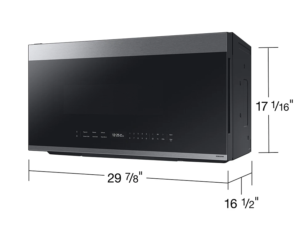 Bespoke Over-the-Range Microwave 2.1 cu. ft. in Stainless Steel with Auto Dimming Glass Touch Controls |  Samsung Business US