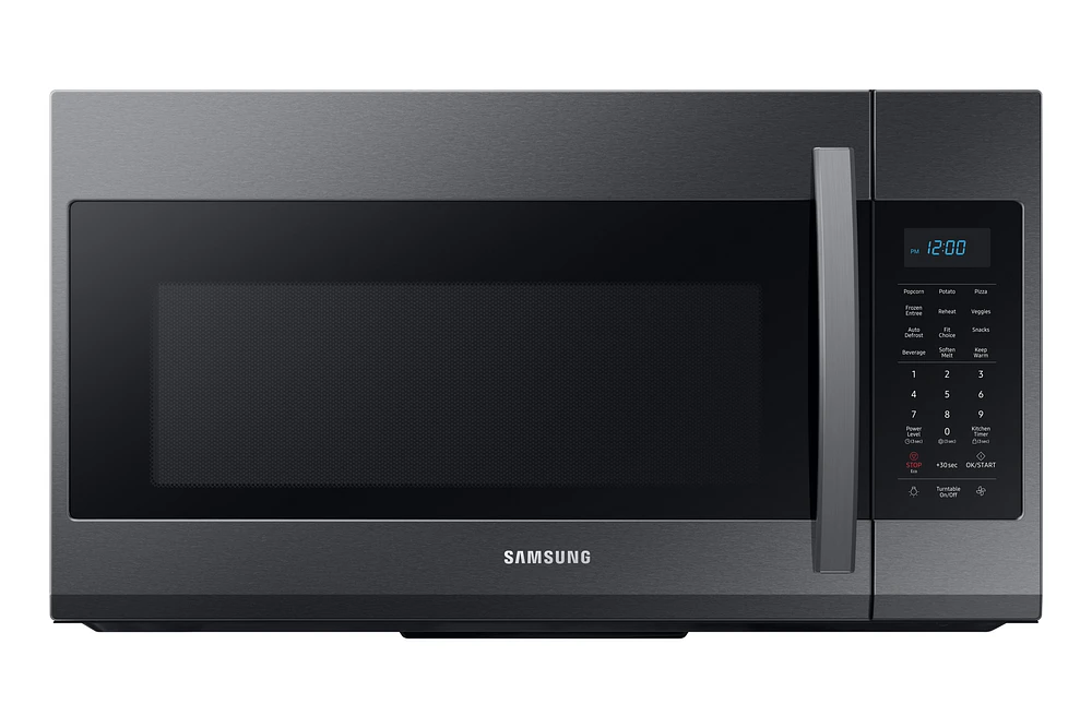 ME19R7041FG/AA | 1.9 cu. ft. Over-the-Range Microwave with Sensor Cooking in Black Stainless Steel | Samsung Business US