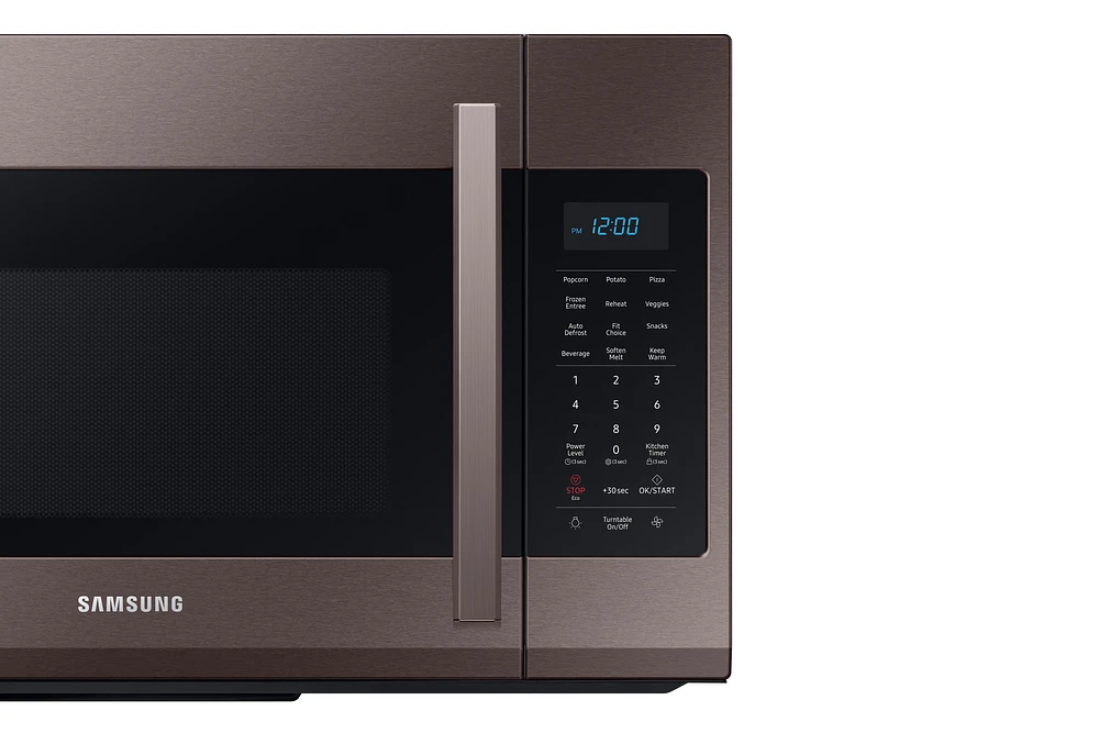 1.9 cu ft Over The Range Microwave with Sensor Cooking in Fingerprint Resistant Tuscan Stainless Steel Microwave - ME19R7041FT/AA | Samsung US