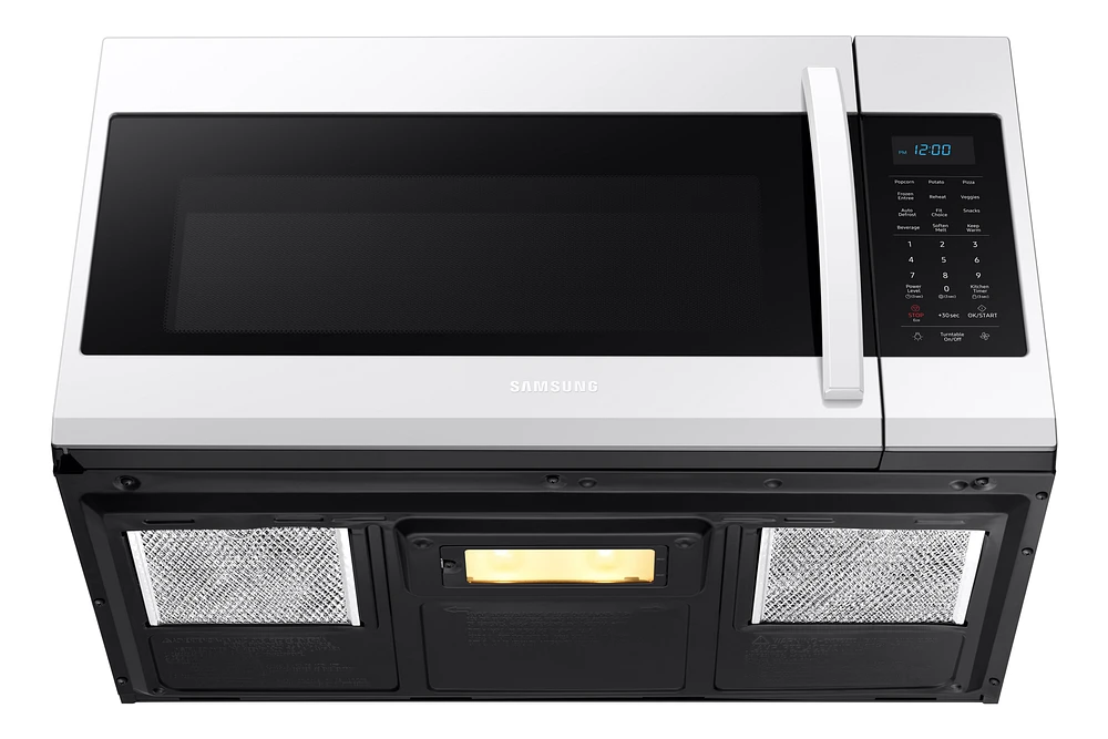 ME19R7041FW/AA | 1.9 cu. ft. Over-the-Range Microwave with Sensor Cooking in White | Samsung Business US