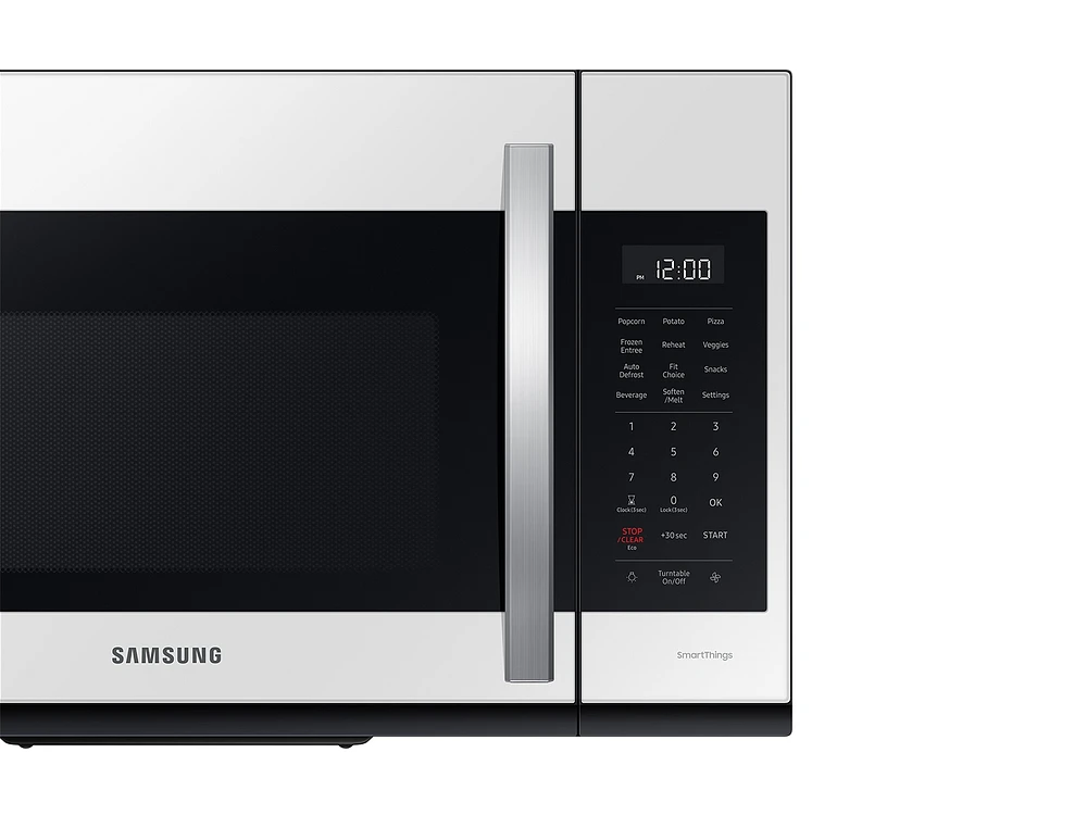 ME19CB704112AA | Bespoke Smart 1.9 cu. ft. Over-the-Range Microwave with Sensor Cook in White Glass | Samsung Business US