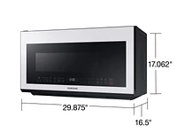 ME21B706B12/AA | Bespoke Over-the-Range Microwave 2.1 cu. ft. with Sensor Cooking in White Glass | Samsung Business US