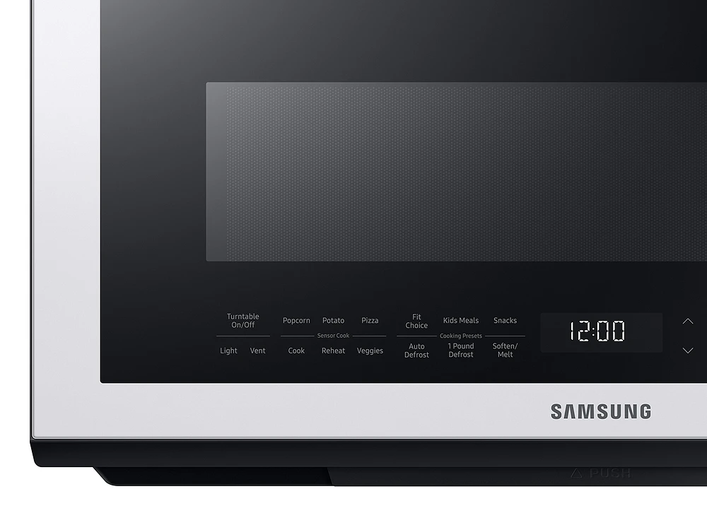 ME21B706B12/AA | Bespoke Over-the-Range Microwave 2.1 cu. ft. with Sensor Cooking in White Glass | Samsung Business US