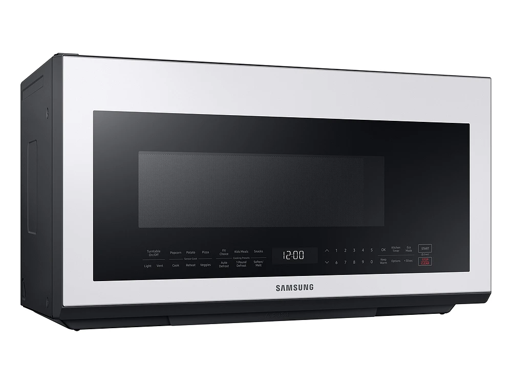 ME21B706B12/AA | Bespoke Over-the-Range Microwave 2.1 cu. ft. with Sensor Cooking in White Glass | Samsung Business US