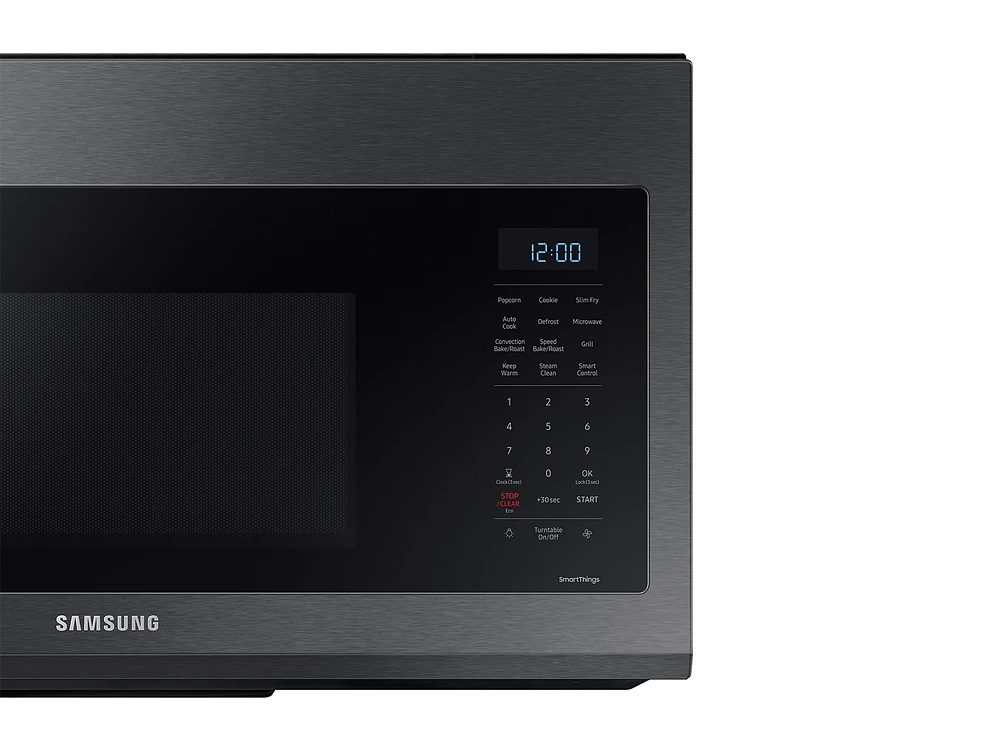 1.7 cu ft. Smart Over-the-Range Microwave with Convection & Slim Fry™ in Black Stainless Steel Microwaves - MC17T8000CG/AA | Samsung US