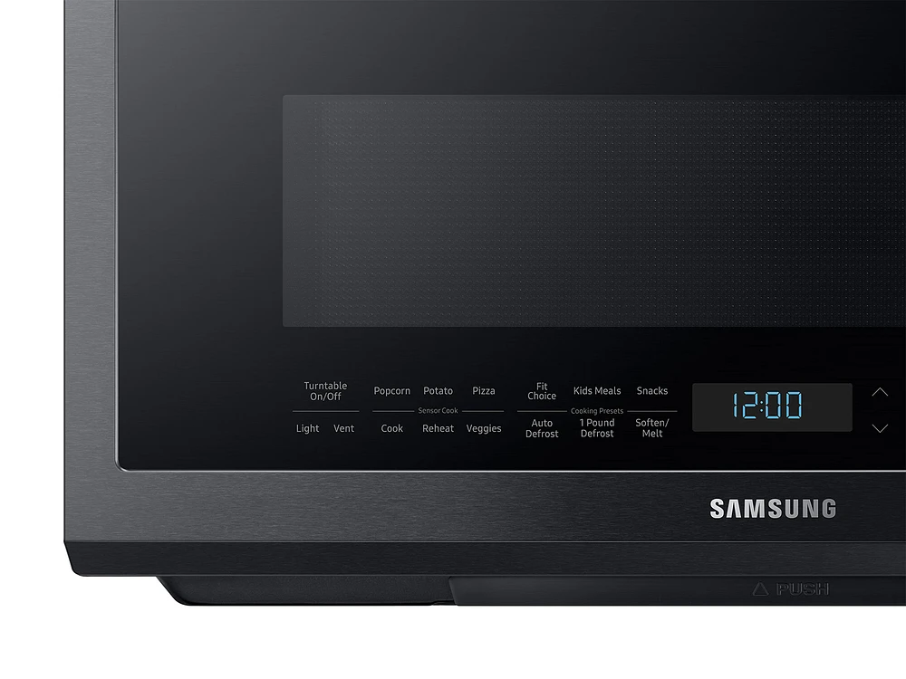 ME21M706BAG/AA | 2.1 cu. ft. Over-the-Range Microwave with Sensor Cooking in Fingerprint Resistant Black Stainless Steel Microwave | Samsung Business US