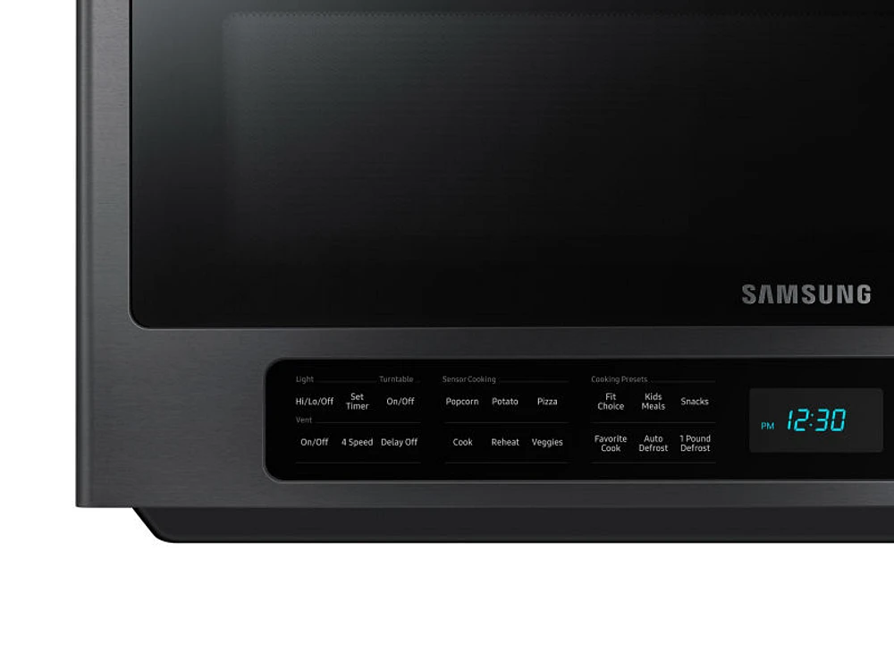 ME21R7051SG/AA | 2.1 cu. ft. Over-the-Range Microwave with Sensor Cooking in Fingerprint Resistant Black Stainless Steel | Samsung Business US