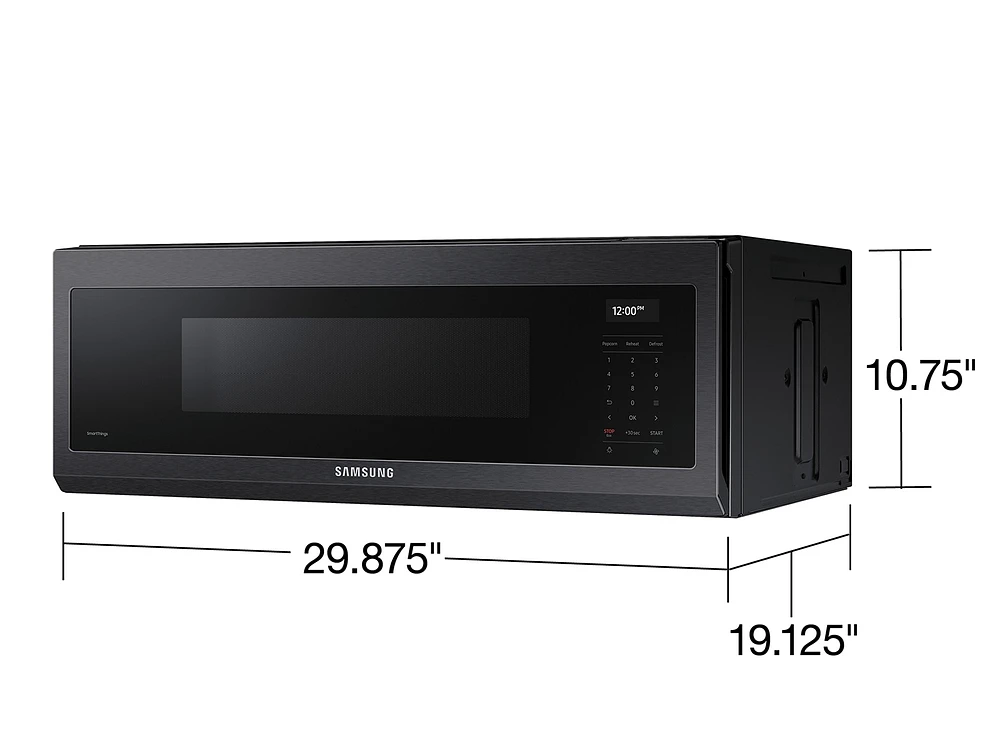 ME11A7710DG/AA | 1.1 cu. ft. Smart SLIM Over-the-Range Microwave with 550 CFM Hood Ventilation, Wi-Fi & Voice Control in Black Stainless Steel | Samsung Business US