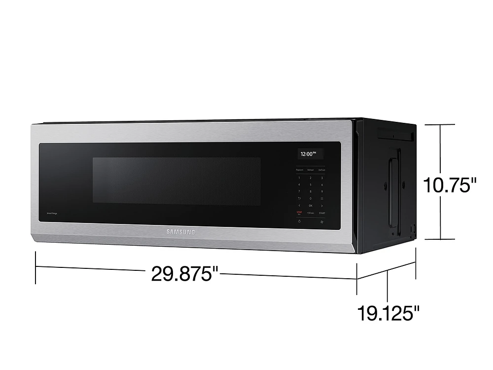 1.1 cu. ft. Smart SLIM Over-the-Range Microwave with CFM Hood Ventilation, Wi-Fi & Voice Control in Stainless Steel Microwaves