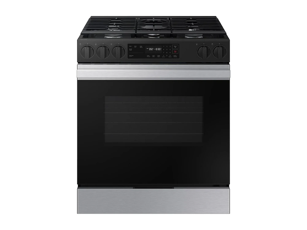 Bespoke Smart Slide-in Gas Range 6.0 cu. ft. in Stainless Steel with Precision Knobs | Samsung US