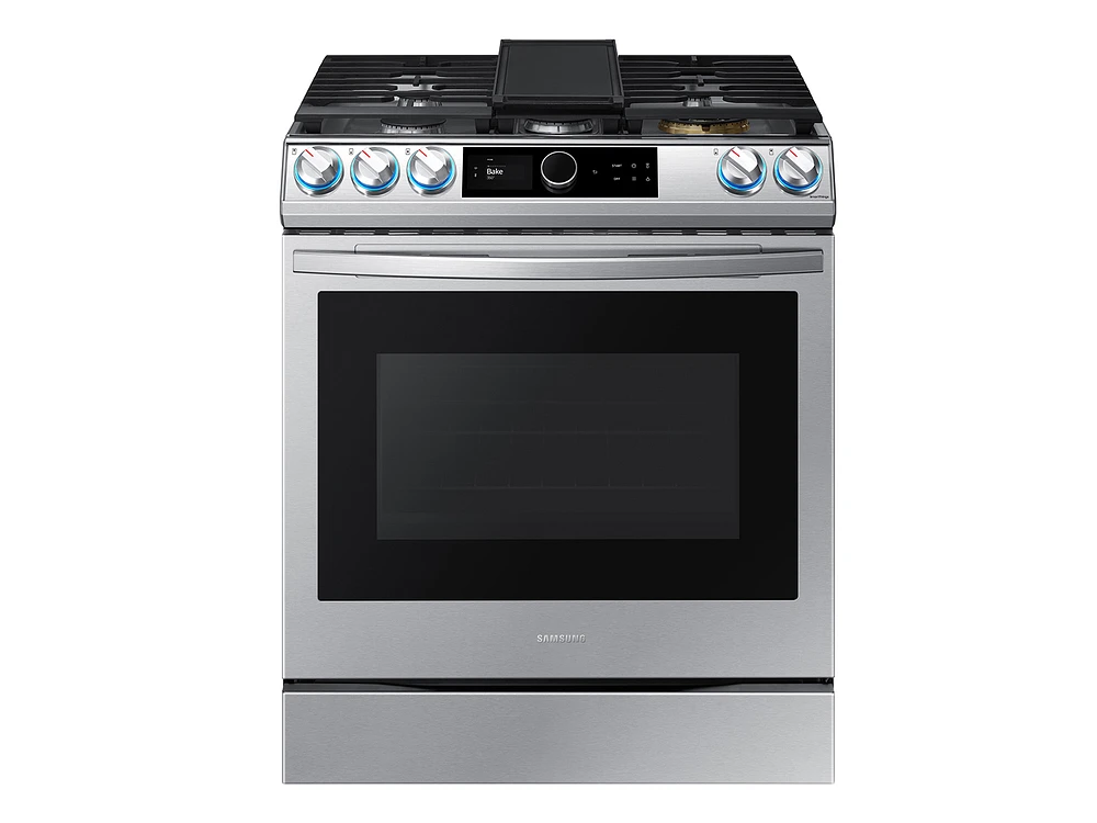 NX60T8711SS/AA | 6.0 cu ft. Smart Slide-in Gas Range with Smart Dial & Air Fry in Stainless Steel | Samsung Business US