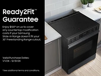 Bespoke Smart Slide-in Electric Range 6.3 cu. ft in Matte Black Steel with Precision Knobs | Samsung US