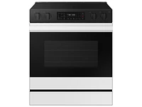 Bespoke Smart Slide-in Electric Range 6.3 cu. ft. in White Glass with Air Fry & Precision Knobs | Samsung US