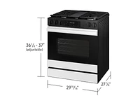 Samsung  Bespoke Smart Slide-In Gas Range 6.0 cu. ft. in White Glass with Air Fry & Precision Knobs | Samsung Business US