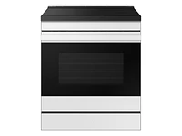 Bespoke Smart Slide-In Induction Range 6.3 cu. ft. in White Glass with Anti-Scratch Glass Cooktop & Air Fry | Samsung Business US