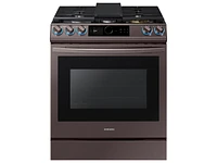 NX60T8711ST/AA | 6.0 cu. ft. Smart BESPOKE Slide-in Gas Range with Smart Dial & Air Fry in Tuscan Stainless Steel | Samsung Business US