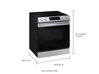 6.3 cu ft. Smart Slide-in Electric Range with Convection in Stainless Steel Ranges - NE63T8311SS/AA | Samsung US