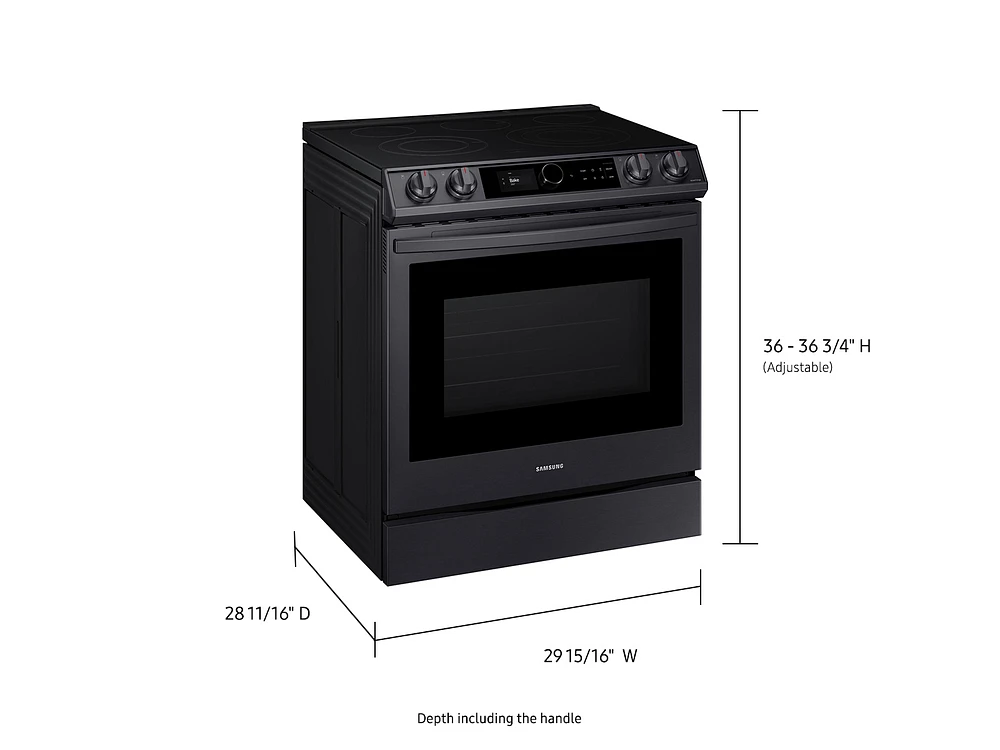 NE63T8711SG/AA | 6.3 cu ft. Smart Slide-in Electric Range with Smart Dial & Air Fry in  Black Stainless Steel | Samsung Business US