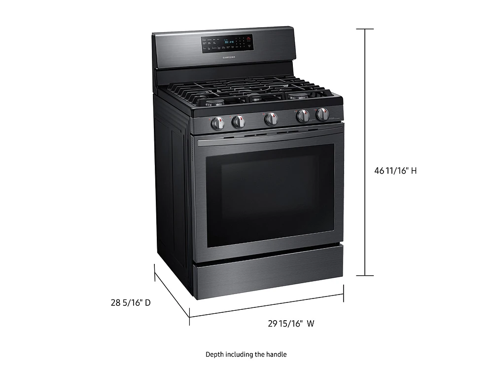 NX58R5601SG/AA | 5.8 cu. ft. Freestanding Gas Range with Convection in Black Stainless Steel | Samsung Business US