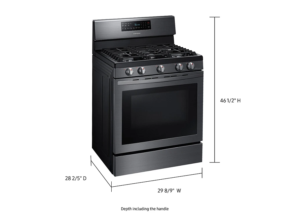 5.8 cu. ft. Freestanding Gas Range with Air Fry and Convection in Stainless Steel Ranges