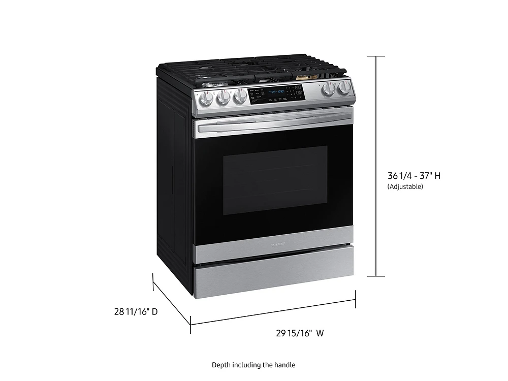 6.0 cu. ft. Smart Slide-in Gas Range with Air Fry in Stainless Steel Ranges - NX60T8511SS/AA | Samsung US