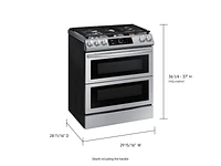 NX60T8751SS/AA | 6.0 cu ft. Smart Slide-in Gas Range with Flex Duo™, Smart Dial & Air Fry in Stainless Steel | Samsung Business US