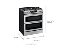 NY63T8751SS/AA | 6.3 cu. ft. Flex Duo™ Front Control Slide-in Dual Fuel Range with Smart Dial, Air Fry, and Wi-Fi in Stainless Steel | Samsung Business US