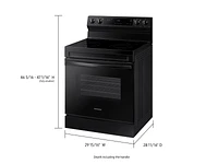 6.3 cu. ft. Smart Freestanding Electric Range with Steam Clean in Black Ranges - NE63A6111SB/AA | Samsung US