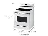 NE63A6511SW/AA | 6.3 cu. ft. Smart Freestanding Electric Range with No-Preheat Air Fry & Convection in White | Samsung Business US