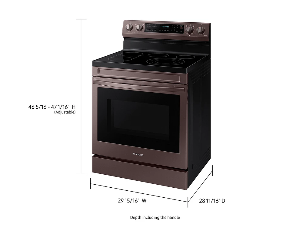 NE63A6711ST/AA | 6.3 cu. ft. Smart Freestanding Electric Range with No-Preheat Air Fry, Convection+ & Griddle in Tuscan Stainless Steel | Samsung Business US