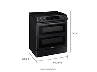 NE63T8951SG/AA | 6.3 cu. ft. Smart Slide-in Induction Range with Flex Duo™, Smart Dial & Air Fry in Black Stainless Steel | Samsung Business US