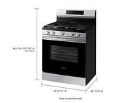 NX60A6111SS/AA | 6.0 cu. ft. Smart Freestanding Gas Range with Integrated Griddle in Stainless Steel | Samsung Business US