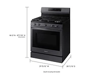 NX60A6711SG/AA | 6.0 cu. ft. Smart Freestanding Gas Range with No-Preheat Air Fry and Convection+ in Black Stainless Steel | Samsung Business US